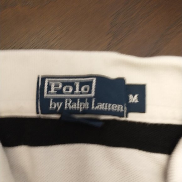 Men's Polo by Ralph Lauren white/blue polo shirt - Picture 2 of 2